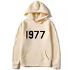 Moletom com Capuz Casal Estampa de Veludo Fog Multi-Thread Essentials1977 Estilo Solto Casal Tendência Estilo Ins
