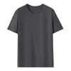 Camiseta básica de algodão puro grossa para estudantes, manga curta, cor sólida, solta, casual, escolar, masculina, meia-manga, verão, manga curta, meninos