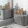 Suporte de Cozinha Multifuncional de Bancada para Armazenamento de Condimentos Artefato Suprimentos Completo Porta-Facas Organizador de Facas