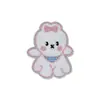 Etiqueta de Tecido Cabeça de Urso Fofa Mais Vendida Transfronteiriça Patch para Acessórios de Roupa Feitos à Mão DIY Patch Bordado Cartoon Patch com Furo