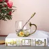 Tazas de Esmalte al por Mayor del Fabricante, Nuevo Estilo para Mujeres, Tazas de Té con Flores de Alto Valor para el Hogar, Vasos de Agua Exquisitos de Oficina de Gama Alta