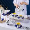 Juego de Té para el Té de la Tarde Estilo Europeo Lujo Ligero Juego de Tazas de Café de Porcelana de Hueso de Gama Alta Exquisito Lujo de Gama Alta Estilo Británico Venta al por Mayor
