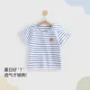 Camiseta de Bebé Jingqi Verano Ligera Transpirable Algodón Puro Mangas Cortas para Niños y Niñas, Ropa de Exterior Infantil para Primavera y Verano