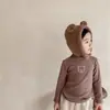 Camiseta de Manga Larga de Terciopelo para Niños y Niñas Talla Pequeña y Mediana Ropa Interior de Invierno Estilo Coreano Cuello Semi Alto Top para Bebé Capa Base