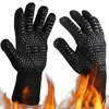 Guantes ignífugos resistentes a altas temperaturas hechos a medida desde la fábrica de origen, previenen quemaduras al instante, a prueba de fuego a alta temperatura de 800 grados para barbacoa, parrilla y horneado