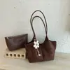 Bolso de Mujer de Diseño de Nicho Transfronterizo Bolso Tote de Alta Gama Versátil a la Moda Estilo Artístico Simple Bolso de Hombro de Gran Capacidad