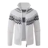 2026 Otoño/Invierno Transfronterizo Nuevo Suéter de Punto Casual para Hombre Navidad con Cuello Alto Moda Chaqueta Casual Talla Grande para Hombre