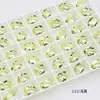 Rhinestones Pontiagudos de Fundo Plano Cristal de Gelo Dongzhou para Nail Art, Pedras Soltas Coloridas em Formato de Ovo, Acessórios Ovais para Joias DIY Atacado