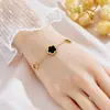 Pulsera Meichen Estilo Europeo Americano Color Dorado 18K Resistente al Desgaste para Mujer Sencilla Versátil Personalidad Moda Lujo Ligero Joyería Transfronteriza