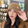 Gorro Large para Circunferência de Cabeça Grande Feminino Outono e Inverno Chapéu de Tricô Quente 2025 Nova Moda Chapéu de Tricô Emagrecedor