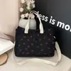 Bolsa tote de veludo transfronteiriça para mulheres, nova moda primavera/verão 2026, versátil, leve, de grande capacidade, bolsa de ombro para mulheres