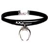Joyería de comercio exterior de Amazon collar geométrico colgante de media luna collar gargantilla colgante cuerno de luna