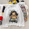 [Jung] Pijama de Algodón Nube con Almohadillas para el Pecho para Mujer Primavera y Otoño Holgado Talla Grande Traje de Casa de Dibujos Animados para Mujer Manga Larga