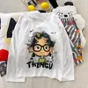 Pijama de Algodón Nube Estilo Coreano para Primavera y Otoño con Almohadillas en el Pecho para Mujer Nuevo Dibujos Animados Suelto Pantalones de Manga Larga Conjunto de Ropa para el Hogar