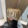 Bolso de Cadena Mini Francés Transfronterizo para Mujer 2025 Nuevo Bolso Cuadrado Pequeño Bolso Caja Pequeña de Fragancia Bolso Cruzado Tipo Cubeta