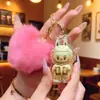Oro Puro 999 Labubu Colgante de Bolso Redondo de Oro Llavero de Pastel Cadena para Teléfono Móvil Regalo Pequeños Regalos Al por Mayor