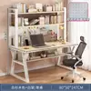 Mesa Perfurada com Estante Integrada, Mesa para Computador de Mesa de Estudante, Mesa de Estudo para Casa, Mesa Simples para Quarto, Mesa para Meninas