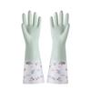 Guantes para tareas domésticas con boca extendida para lavar platos y ropa, para limpieza de cocina y cocina, para mujer, de goma, impermeables, para trabajo doméstico, duraderos