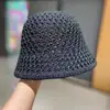 Nuevo Sombrero de Pescador de Primavera y Verano Sombrilla Sombrero Protector Solar Paja Tejido Calado Cúpula Hueca Sombrero de Cubo Elegante Combinable Plegable