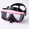 Fato de snorkel transfronteiriço adulto equipamento de óculos de mergulho máscara de silicone de armação grande pode ser equipado com lente para miopia máscara de snorkel