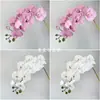 Orquídea Borboleta de 9 Cabeças Flor Artificial Arranjo de Casamento Decoração de Quarto de Casamento Arranjo de Flores de Luxo Acessível de Alta Qualidade Decoração de Casamento
