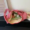 Bolso de hombro a cuadros de nicho nuevo para mujer, bolso cruzado versátil de gran capacidad ajustable, bolso de axila versátil informal para el día a día