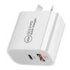 Cargador PD Estándar Australiano de 30W Cargador PD de Nitruro de Galio de 30W Adaptador Mini PD+QC3.0 Estándar Británico de 30W