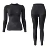 Ropa de Polipropileno de Secado Rápido para Otoño e Invierno Ropa Interior de Esquí para Mujer Ropa Térmica de Compresión que Absorbe la Humedad para Montañismo y Esquí al Aire Libre
