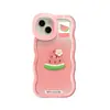 Boneca de Fruta Tridimensional Adequada para Capa de Celular Transparente Apple 16Pm 18 Silicone 15 Fofa 14 Anti-Queda 17 Suporte Duplo