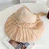 Sombrero de pescador de ala ancha transpirable versátil de gasa suave plisada, estilo nuevo, sombrero de protección solar moderno para viajes al aire libre en verano para mujeres