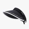 Visera Plegable de Seda Helada para Mujer con Letras Inglesas, Protección Solar UV, Sombrero de Sol Adelgazante para Salidas de Verano