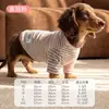 Ropa a juego para mascotas y dueños, colección de otoño, ligera, con franjas de color block, ropa de estar por casa, capa base para mascotas, ropa para perros pequeños y medianos