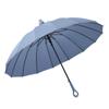 Guarda-chuva Impermeável com 16 Varetas e Cabo em Formato de Coração, Guarda-chuva Longo de Cor Pura Simples, Para Chuva ou Sol, Guarda-chuva Automático Grande com Estampa