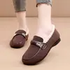 Zapatos de Invierno Nuevos para Mujer, Engrosados, Casuales, Cálidos, para Madre, Planos, Antideslizantes, sin Cordones, Forrados de Felpa, de Algodón