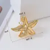 Pinza para el Cabello de Aleación con Forma de Estrella de Mar y Concha de Lujo Ligero Transfronterizo, Pinza de Tiburón, Pasador de Gama Alta, Pinza de Garra, Pinza para la Parte Posterior de la Cabeza, Accesorios para el Cabello al por Mayor