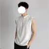 Chaleco de medio cierre estilo americano para hombre, moderno de verano, elegante y de corte holgado sin mangas, adecuado para deportes y uso casual
