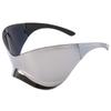 Gafas de sol geniales retrofuturistas de hip hop europeo y americano, gafas de sol deportivas punk