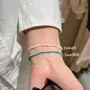 Estilo Minimalista de Férias de Verão na Costa Branca Pérola Natural Turmalina Pulseiras Empilháveis Série Pedras Naturais para Mulheres
