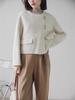 Precioso y Elegante Abrigo de Cachemir Doble Faz para Mujer 2026 Primavera y Otoño Estilo Coreano Abrigo Corto Holgado de Lana para Figuras Pequeñas