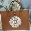 Bolsa Étnica Feltro Bolsa de Ombro Grande Capacidade Atacado Tote Versátil Roupa de Trabalho Compras 40*30 Armazenamento