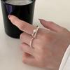 Anillo de apertura de perla de imitación de alta calidad con diseño de nicho de estilo coreano para mujer, verano 2024, nueva moda, dedo índice distintivo