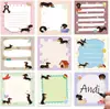 Notas Adhesivas de Dibujos Animados de Venta Caliente Transfronterizas, Bloc de Notas Retro Estilo Ins, Notas Adhesivas Creativas de Animales, Reutilizables y Desprendibles
