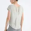 Camiseta Deportiva de Secado Rápido, Ropa de Yoga para Mujer, Top de Fitness Fresco y Transpirable, Cubierta Exterior Holgada y Adelgazante para Correr