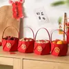 Bolsa de Tela No Tejida Año Nuevo 2027 Decoraciones Rojas Festivas Regalo de Inauguración Recepción de Invitados Regalos Almacenamiento de Snacks de Frutas Decoración de Escena