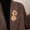 Broche Floral Exquisito Estilo Francés Hepburn, Vintage Simple y Elegante, Broche de Pin de Lujo Retro de Gama Alta