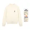 Suéteres de Punto para Niñas Amybaby Invierno 2025 Estilo Nuevo Sencillo y Versátil Color Sólido Oso Bordado Tejido de Visón