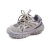 Zapatos deportivos para niños 2026 nuevos modelos de primavera y otoño, zapatillas estilo papá para niñas, zapatillas tipo tanque, zapatos para niños, zapatos de llanta de durián