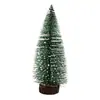 Yiwu en stock buen vendido pequeño árbol de Navidad cedro mini árbol de Navidad agujas de pino copo de nieve escritorio mini st