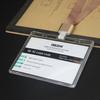 A7 acrílico titular cartão de trabalho grande dupla face transparente porta-crachás porta-cartão de identificação porta-crachá sublimação cordão