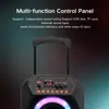 O8K Bt-2080 Novo Alto-falante Bluetooth Portátil de Exportação 8 polegadas Haste de Puxar Longa Vida Ao Ar Livre Multifuncional